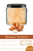 %100 Saf Badem Ezmesi Şeker İlavesiz Bi Kavanoz 330 cc. Cam Kavanozda Katkısız Yerli Badem Ezmesi - 1
