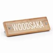 Woodsaka - Özelleştirilebilir İsimlik - Kiraz, pleksi ve metal - 2