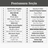 Woodsaka - Özelleştirilebilir İsimlik - Kiraz, pleksi ve metal - 4