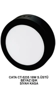 Ct-5235 18w 6400k S. Üstü Led Beyaz Işık Armatür Yuvarlak Siyah Metal Kasa - 4