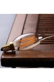 4w Rustik Kıvrık Dekoratif Led Ampul 2700k Amber - Ct-4281 - 1
