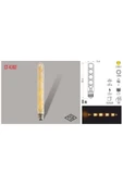 8 Watt Dekoratif Rustik Led Ampul Amber Işık - 3