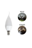 Ct-4084 8 Watt Kıvrık Mum Buji Led Ampül E14 Duy Beyaz - Gün Işığı thumbnail 2