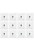 Karre 12 Adet Uydu Prizi F Konnektörlü Çerçeveli - Beyaz thumbnail 1