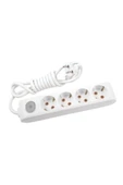 Beyaz Multi-let 4'lü 2 mt Kablolu Anahtarlı Grup Priz thumbnail 2