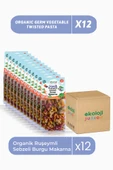 Organik Ruşeymli Sebzeli Burgu Makarna 250gr12Paket Organic Wheat Vegetable Twisted Pasta250gr12pack thumbnail 1