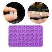 Silikon Epoksi Bileklik Kolye Tespih Harf Pulu Kalıbı Tek Delikli 9636 - 1