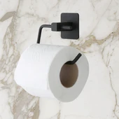 BUFFER® Kendiliğinden Yapışkanlı Siyah Paslanmaz Metal Kapaksız Tuvalet Kağıtlığı Aparatı - 1