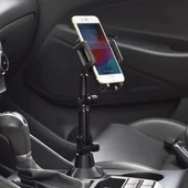 BUFFER® Teleskopik Araç Bardak Yerine Giren Telefon Tutucu - 3