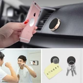 BUFFER® Tüm Modellerle Uyumlu Manyetik Araç İçi Telefon Tutucu Çok Amaçlı Güçlü Mıknatıs Tutucu - 4