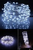 Pilli 5 metre Dekoratif Peri Led Beyaz Aydınlatma Süsleme Lambası - 8