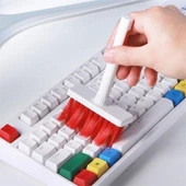 Çok Amaçlı Kırmızı Hassas Fırça Başlıklı  Bilgisayar Laptop Temizleme Fırçası - 2