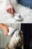 Basmalı Kedi Köpek Tüy Toparlayıcı Masaj Etkili Pet Fırçası - 8