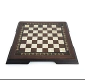 Flat Ayaklı Ahşap Satranç Tablası Küçük Ceviz 35x35cm - 2