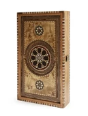 Genius El Oyması Ahşap Tavla Seti Mazel - 1