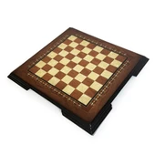 Flat Ayaklı Ahşap Satranç Tablası Küçük Gül 35x35cm - 1