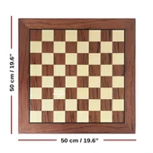 El Yapımı Ahşap Satranç Tablası Gül 50x50cm - 3