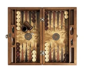 Genius El Oyması Ahşap Tavla Seti Mazel - 2