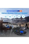 1000 Mt Intrcom Kask Kulaklık Su Geçirmez 4 Eşleşmeli 1000 Mt Grup Sohbet 500 mt 2 Kş Müzik Paylaşım - 6