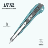 UTTIL NMUK07-30 Alüminyum Gövdeli 30 derece 9 mm bıçaklı Metal Maket Bıçağı - 1