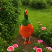 Dekoratif Su Kabağı Tavuk Biblo Turuncu - 2