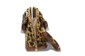 Leopar Desen Tüylü Kadın El Çantası - 3