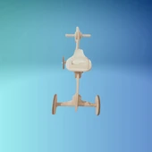 Montessori Çocuk Denge Bisikleti 2-6 Yaş / MDF Tavşan Başlıklı Tasarım - 7