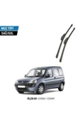 Velonova PEUGEOT PARTNER 2002-2009 2'li Ön Cam Sileceği Sağ Sol Silecek Takımı Muz Silecek thumbnail 1