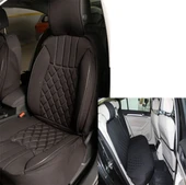Oto Koltuk Minderi Full Set Takım - Siyah Renk Takmatik Pratik - 1