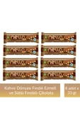 Kahve Dünyası Fındık Ezmesi ve Bütün Fındıklı Sütlü Çikolata 33 gr x 8 Adet thumbnail 1