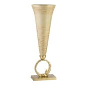 Vitale Taupe Çiçeklik Vazo Gold 18*18*55 cm AK.IX0170 - 1