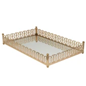 Vitale Aynalı Gold Söz Tepsisi 56*33*10 cm - 1