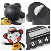 Araç İçi Numaratörlü Kayan Turuncu Karikatür Figürü Komik Torpido Aksesuarı - 7