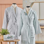 TAÇ 4379 SOFT BAMBOO ANNA MİNT GRİ AİLE SETİ - 2