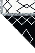 PALERMO 6816 Siyah Kemik Çift Taraflı Yıkanabilir Dokuma Kolay Temizlenir Halı Kilim - 3