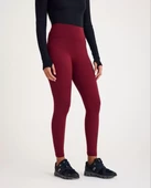 Nonofit Yüksek bel Düz Sporcu Tayt - Bordo - 1