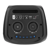 Mikado MD-11BT Siyah 20*2 40W RGB Işıklı Kablosuz Mikrafonlu Taşınabilir Speaker Hoparlör - 4