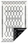 PALERMO 6816 Siyah Kemik Çift Taraflı Yıkanabilir Dokuma Kolay Temizlenir Halı Kilim - 4