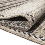 PALERMO 6810 Bej Çift Taraflı Yıkanabilir Dokuma Kolay Temizlenir Halı Kilim - 2