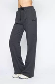 İki iplik Bol Paça Eşofman Pantalon - Antrasit - 8