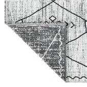PALERMO 6814A Gri Çift Taraflı Yıkanabilir Dokuma Kolay Temizlenir Halı Kilim - 3