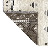 PALERMO 6813 Bej Çift Taraflı Yıkanabilir Dokuma Kolay Temizlenir Halı Kilim thumbnail 3