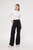 İki iplik Bol Paça Eşofman Pantalon - Siyah - 7