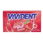 Vivident Cüzdan Sakız 45 Dakika Çilek Aromalı Sakız 26gr 18 adet - 2