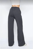 İki iplik Bol Paça Eşofman Pantalon - Antrasit - 5