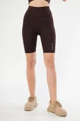 Biker Sporcu Şort - Kahve - 4