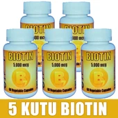 Biotin 5000mg 300 Kapsül (5 KUTU) - 1