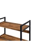 AKIS HOME Masif Ahşap Mutfak Dolabı Rafı, Çiçeklik, Saksılık, Ayakkablık, Kitaklık Metal Ayaklı - 4