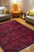 EFES 2303 Geleneksel  Afgan Motif Yumuşak Doku Leke Tutmayan Modern Halı Kilim - 1