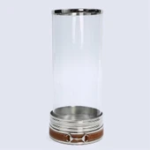 Vitale Cam Metal Tokalı Mumluk 19*19*42 cm - 1